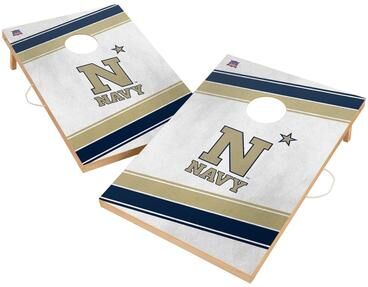 Skip's Garage Naval Academy Midshipmen Regulation 2x4 Cornhole Set