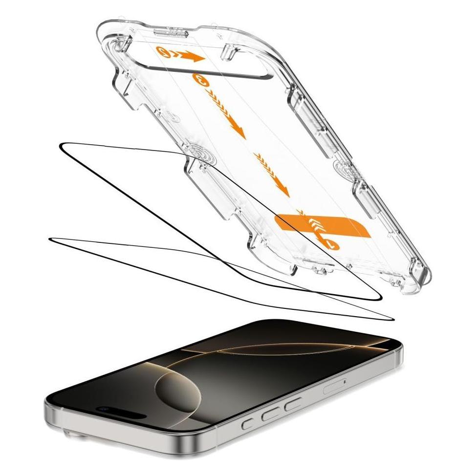 Tech-Protect Quick Set+ 2er-Pack Panzerglas für iPhone 16 Pro (2 Stk., Apple iPhone 16 Pro) (5906302363155)