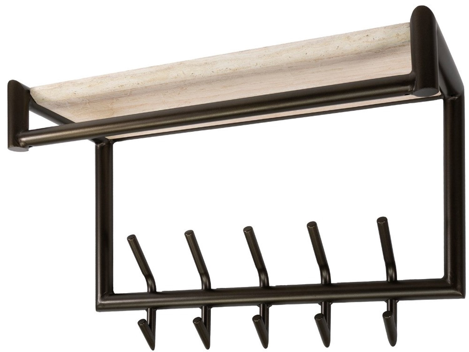 Fraaai Felice kapstok met 2x5 haken - bruin