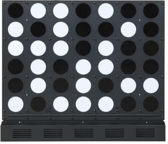 Costway Wall-mounted Metal Connect-4 Game with Acrylic Discs-Black