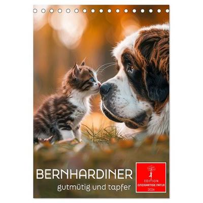 Bernhardiner - gutmütig und tapfer (Tischkalender 2026 DIN A5 hoch), CALVENDO Monatskalender