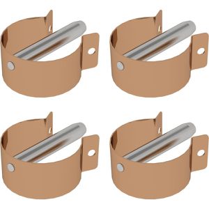 MUNK Gerüst-Sicherungsstecker 19137, offen, Federstecker aus Stahl mit langem Bolzen, 4 Stück