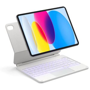 Inateck Tablet-Hülle Neo Magic, KB09119-10, weiß, für Apple iPad A16 & 10. Generation, mit Tastatur