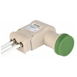 Humax Green Power LNB für Multischalter, Wetterschutz, LTE Filter (Quattro LNB, 40mm), LNB, Grün, Beige