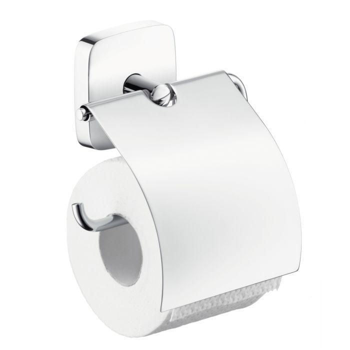 hansgrohe Papierrollenhalter PuraVida 41508000 pure chrome, mit Deckel