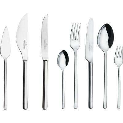 Besteck-Set "Ventura", silber (silberfarben), 48 Stk., Chromnickelstahl 18/10, PICARD & WIELPÜTZ SOLINGEN, Essbesteck-Sets, hervorragende Schneidleistung
