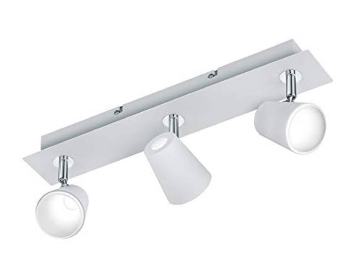 Trio Leuchten LED Deckenleuchten Narcos 873110331, Metall weiß matt / Chrom, 3 x 6 Watt, 7.5 x 45.0 x 16.0 cm