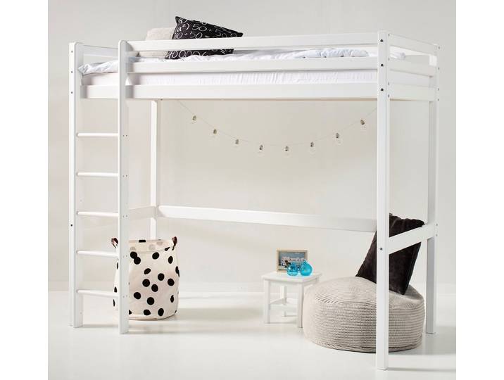 Hoppekids Hochbett ECO Dream 90x200 Massiv, umbaubar zum Einzelbett