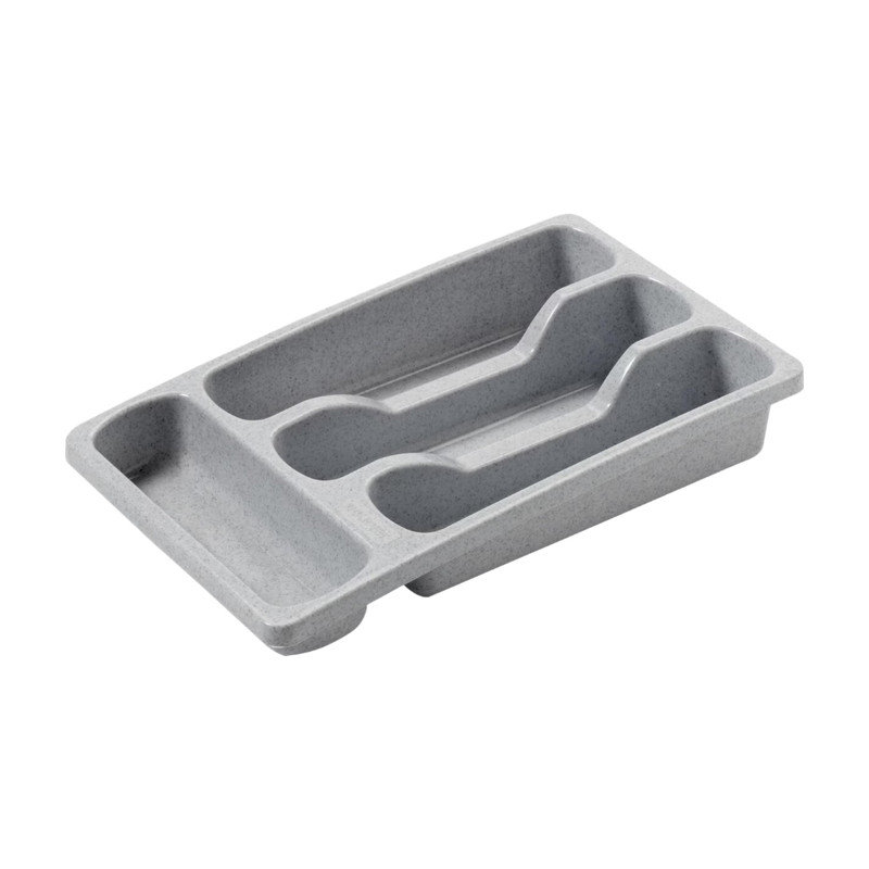 Curver bestekbak met 4 vakken S - lichtgrijs - B/D/H: 33 x 20 x 6 cm