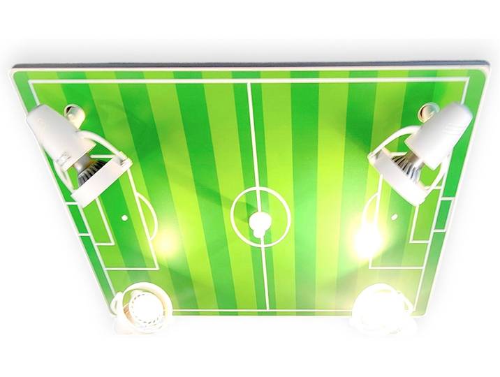 NIERMANN Deckenleuchte Strahler Fußballfeld, Kinderzimmer, Kinderlampe , grün, 4, H: 15cm, 1 Stk., Leuchten, 4 verstellbare Spots, Made in Germany, Deckenleuchte