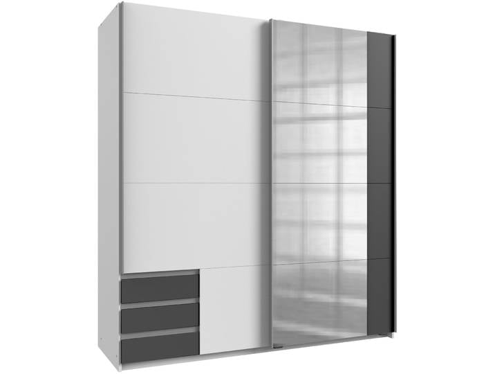 Kleiderschrank Jiri Weiss/graphit Holzwerkstoff B 179 cm
