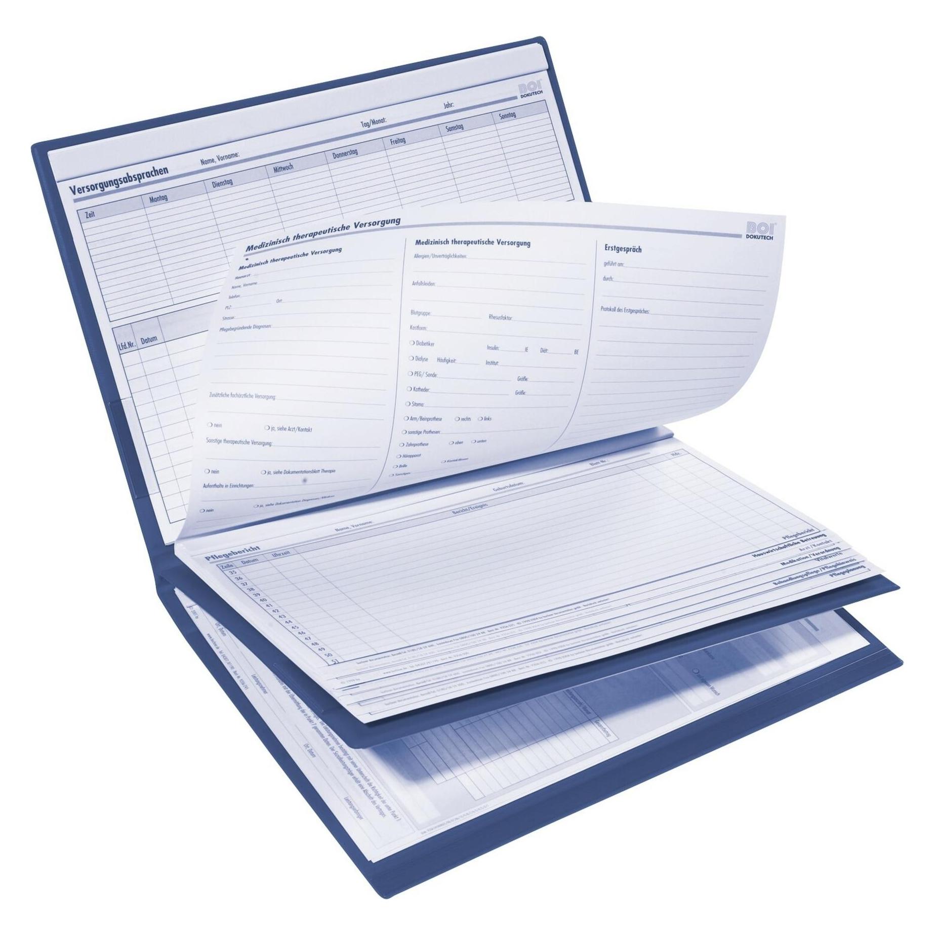 Boi Dokutech Patienten-Dokumentationsmappe Professional-Line PLUS DIN A4 blau (A4, 1x) (9109-00004-B)