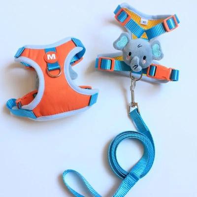 Uplift Essentials Escape Proof Nylon Mesh Cat Harness & Leash Set blue s