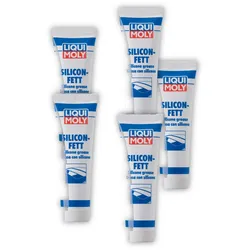 5x Schmierfett LIQUI MOLY 3312 Silicon-Fett transparent Silikonfett Schmierung 100g