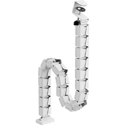 INLINE Kabelkanal flexibel, höhenverstellbare Tische mit Tischklemme, weiß