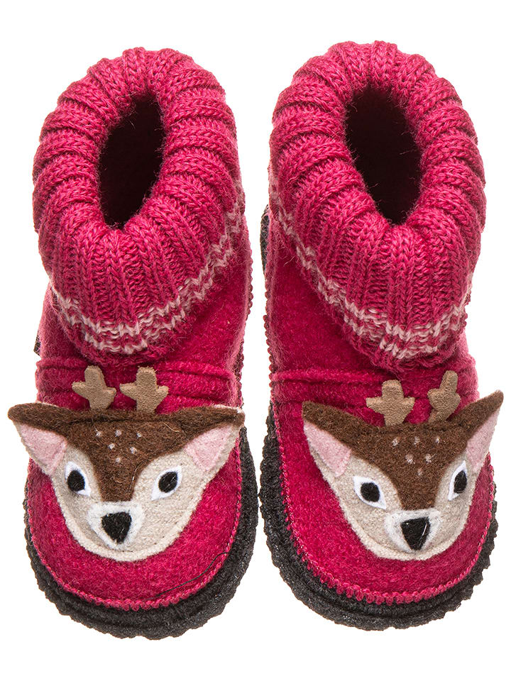 kitz-pichler Hüttenschuhe "Reh" in Pink - 32