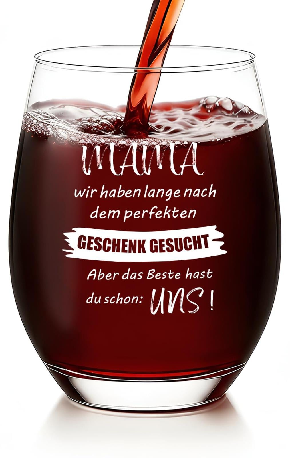 Dripio Wijnglazen met tekst 520 ml
