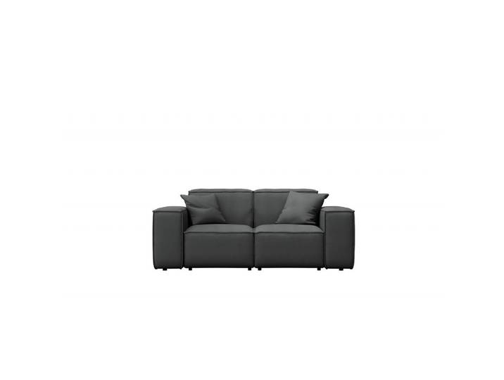 Kaiser Möbel Gartensofa Gartenmöbel Malibu 2 Sitzer Stoff Odyssey Anthrazit, Holz, 186x73x88 cm, Gartenmöbel, Loungemöbel, Gartensofas & Loungesofas
