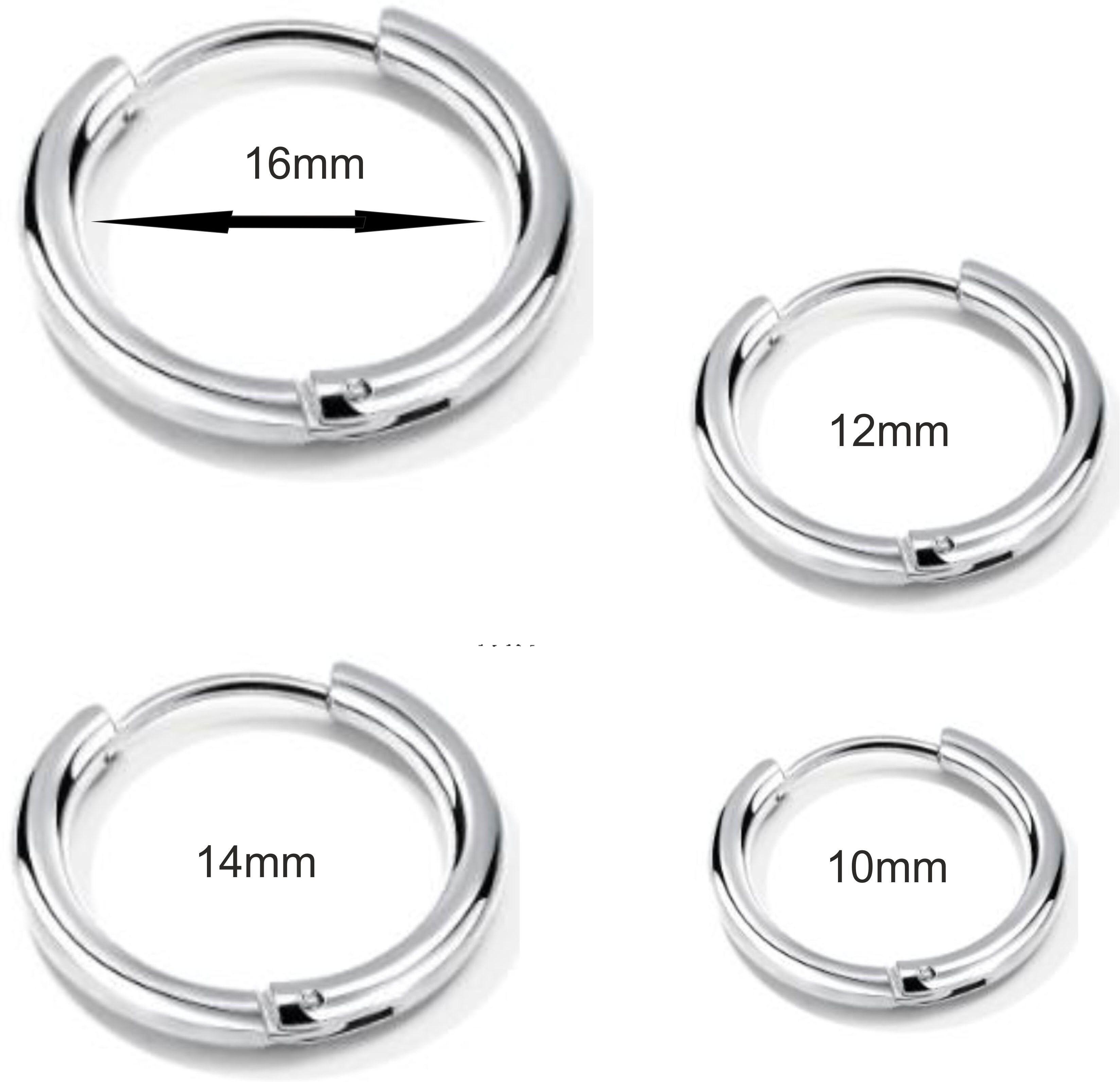 Single-Creole FIRETTI "Schmuck Geschenk Ohrschmuck einzeln Classic" Gr. 14, silber (edelstahlfarben), Ohrringe, Damen, 14, Edelstahl, Single-Creole edelstahlfarben 14, Edelstahl