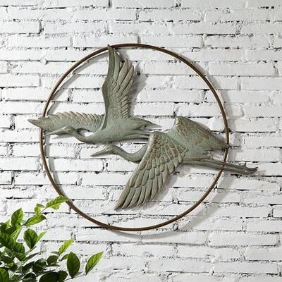 San Pacific Home Herons in Flight Wall Art Bronze , Bronze
