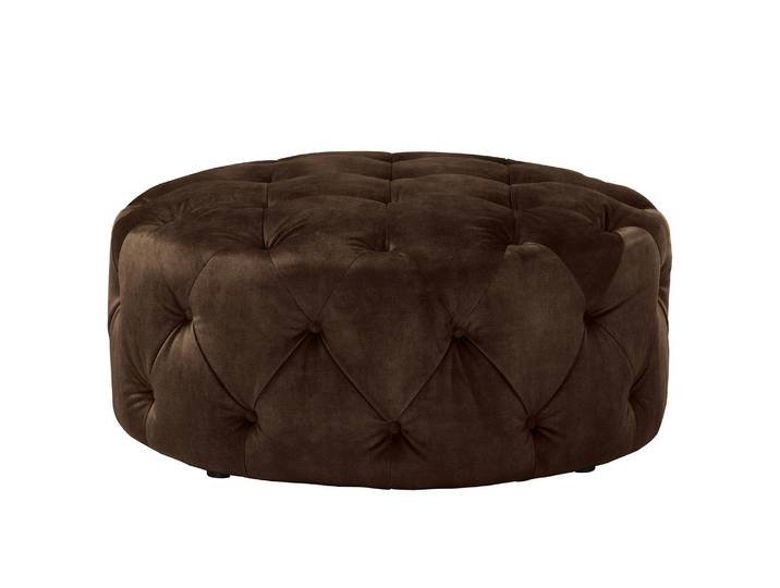 Polsterhocker Grotta 95 x 45 x 95cm Braun Samt Tomi: Havanna