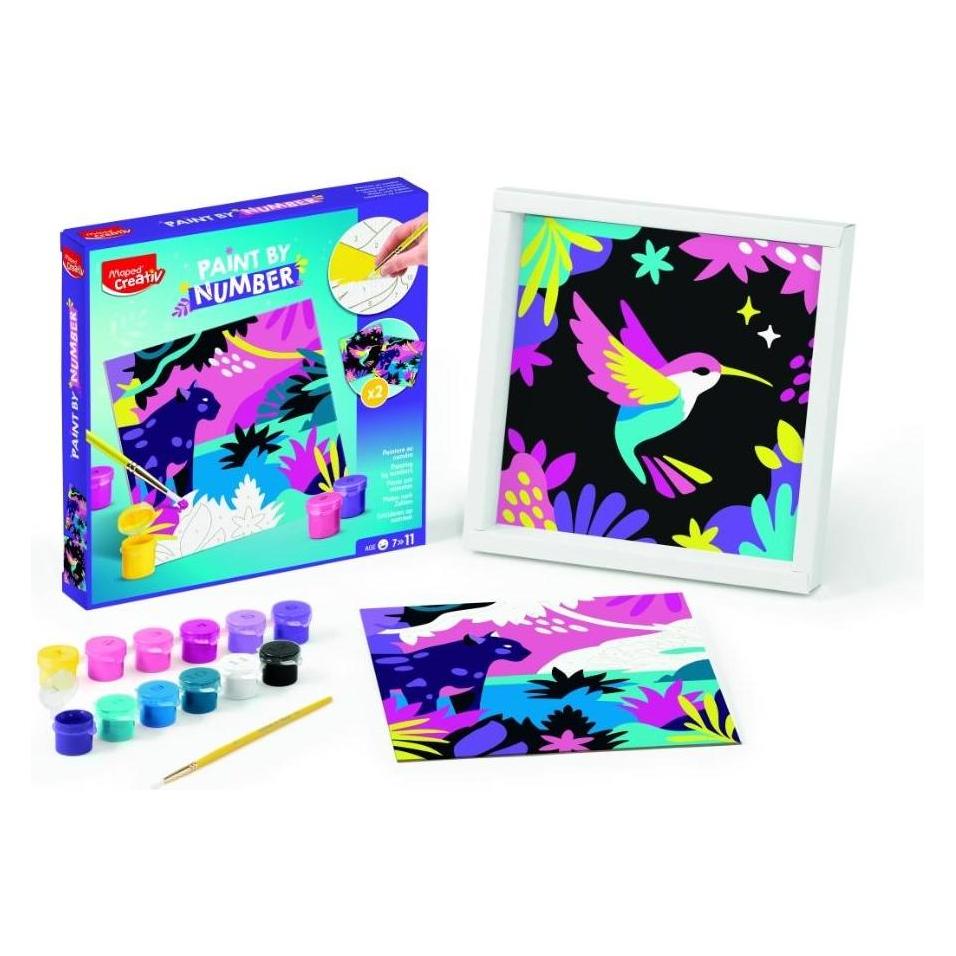 Maped Kreativ-Set Malen nach Zahlen Leopard + Vogel (907086)