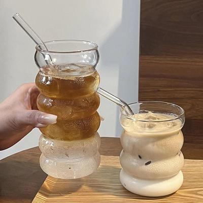 Uplifted Finds INS Ripple Glass Tumbler High Performance Heat Resistant Drinking Glasses For Coffee & Cocktails s8 430 Ml