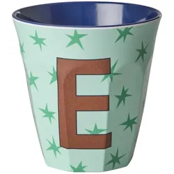 RICE Melamin Buchstabenbecher Stars, E