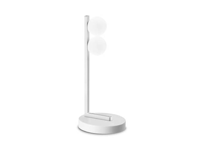 Ideal Lux PING PONG 2-Licht-Globus-Tischlampe, Weiß, 500 lm, 3000 K