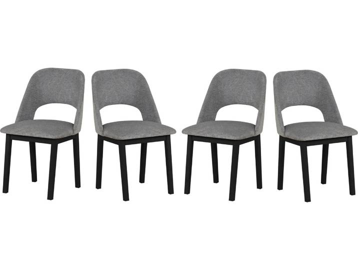 Esszimmerstuhl 4x \ MONTI 2\ , schwarz, aragon 93,
