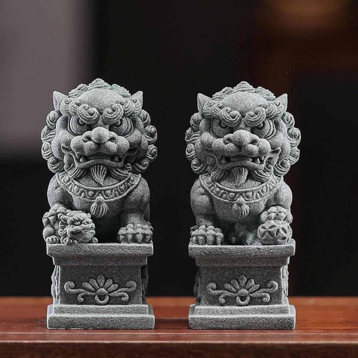 Multicolor Leeuwen Beeldje Hond in Chinese Stijl voor Woonkamer Decoratie - Hoogte: 124 cm