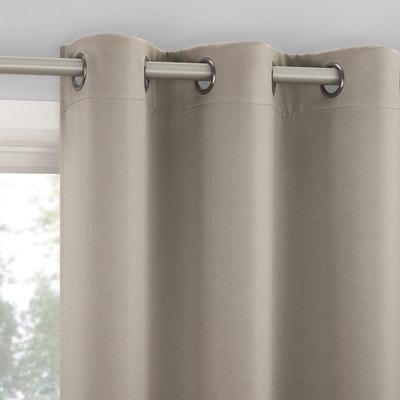 Sun Zero Sheridan Dual-Sided Magnetic Closure Total Blackout Grommet 2-Piece Curtain Panel Pair