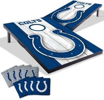 Skip's Garage Indianapolis Colts NFL Compact 2x3 Tailgate Cornhole Board Set
