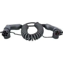 efuturo Spiralladekabel Typ 2 auf Typ 1 Stecker, 1 Phase, bis zu 3,7 kW, 16 A, 230 V, Mode 3, 5m - 117.7310