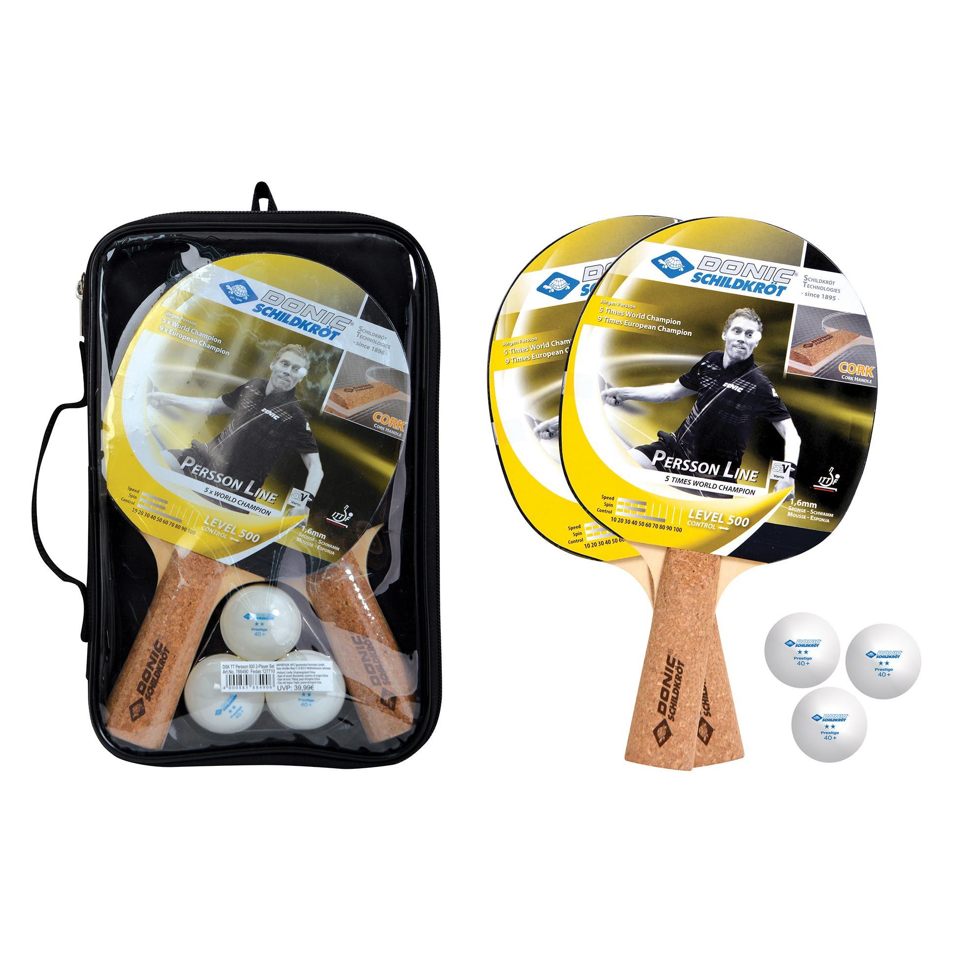 Donic Schildkröt Tischtennis Set Persson 500 Kork Set (788490)