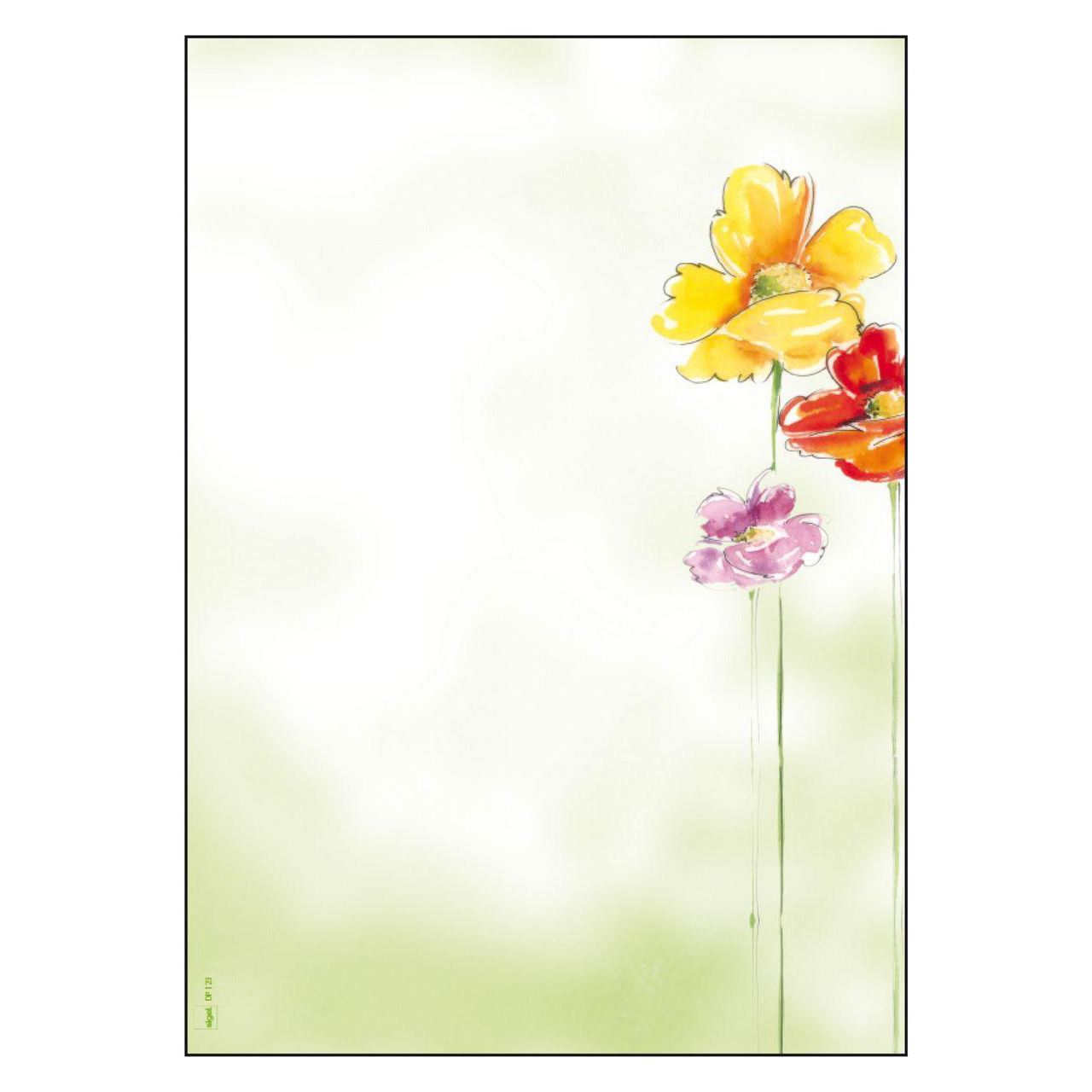 SIGEL Motivpapier Spring Flowers Motiv DIN A4 90 g/qm 50 Blatt