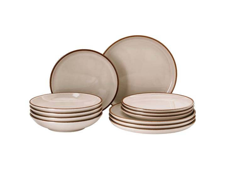 Rosenthal Kombiservice Profi Casual Shell, Beige, Keramik, 12-teilig, lebensmittelecht, stapelbar, Essen & Trinken, Geschirr, Geschirr-Sets, Kombiservice