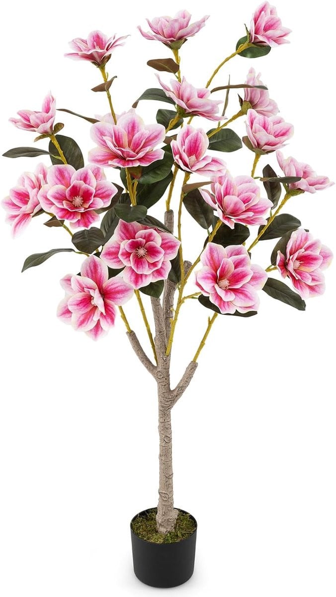 Kunstmatige Magnolia Boom - Roze - Hoogte: 130 cm