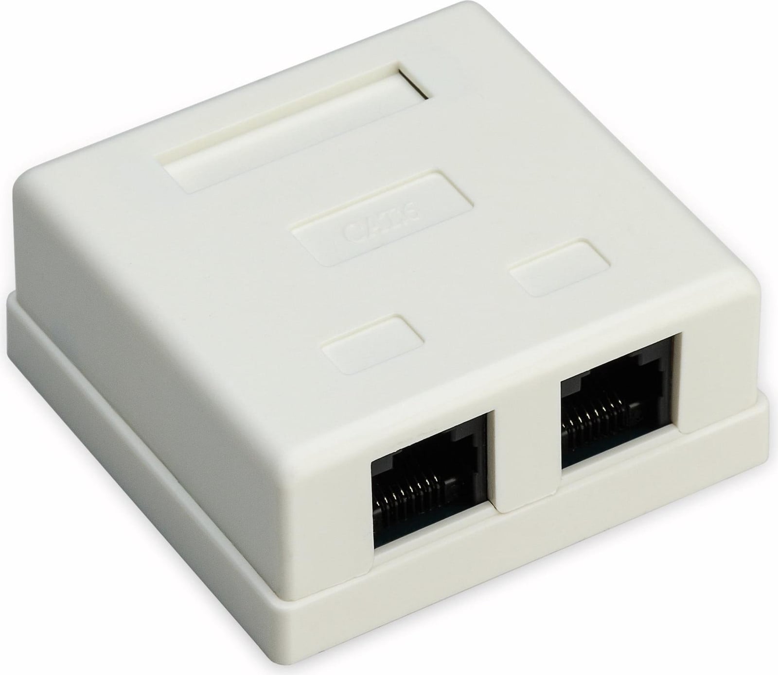 Goobay CAT 6 UTP wandcontactdoos RJ45, 2-poorts