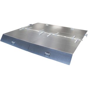 BAUER Kippbehälter-Deckel 4498-06-0800, aus verzinktem Stahl, für Kippbehälter EXPO 2100 & EXPO-E 2100