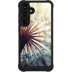 Nivocase Hülle für Samsung Galaxy S25+ Stossfeste Handyhülle NIVOmax Case Schwarz Blumen Fotografie (Samsung Galaxy S25+), Smartphone Hülle, Schwarz