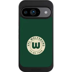 Nivocase Hülle für Google Pixel 9 Handyhülle NIVOcore Case Schwarz Offizielles Lizenzprodukt VfL Wolfsburg (Google Pixel 9), Smartphone Hülle, Schwarz