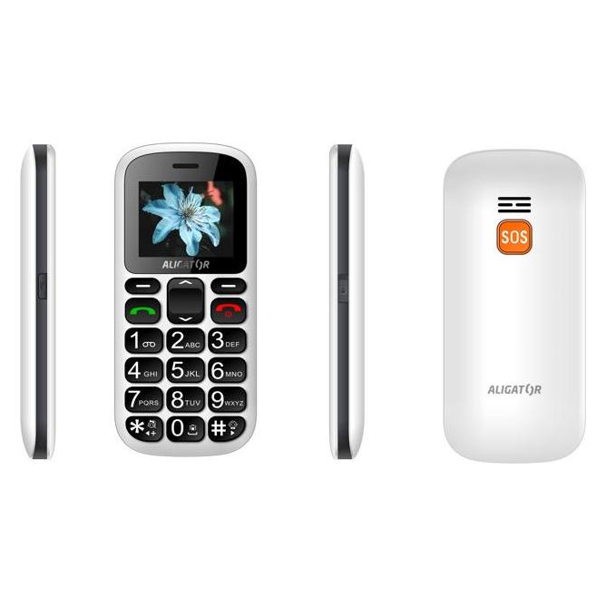 Aligator A321 Senior Grey, White Senior phone (1.80") (A321WT)