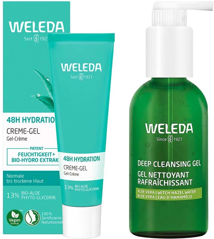 Weleda 48h Hydration Creme-gel & Deep Cleansing Gel