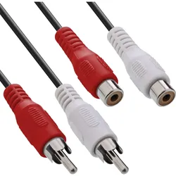 InLine Cinch Verlängerung, 2x Cinch, Stecker / Buchse, 2,5m