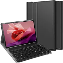 Cazy Tastatur Hülle Kompatibel mit Lenovo Tab P12 - Schutz Etui mit magnetisch Abnehmbarer Tastatur - (DE, Lenovo Tab P12), Tablet Tastatur, Schwarz