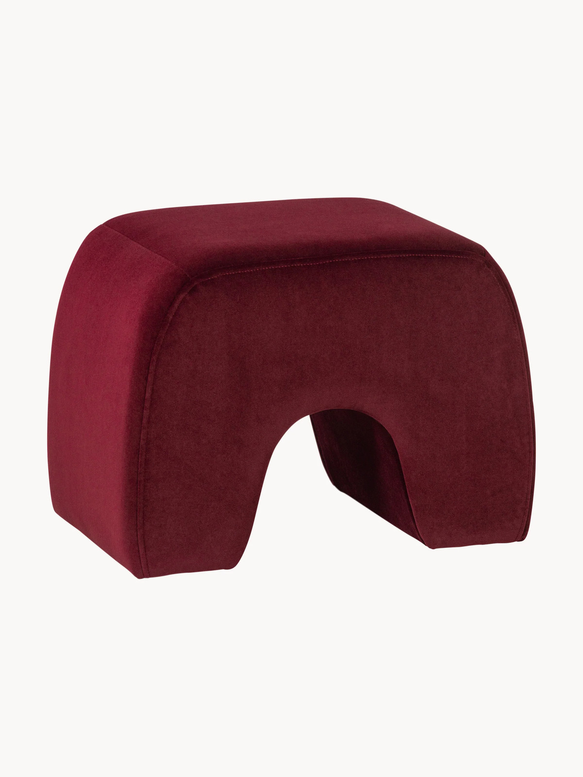 WOOOD Fluwelen poef Lucen soft body