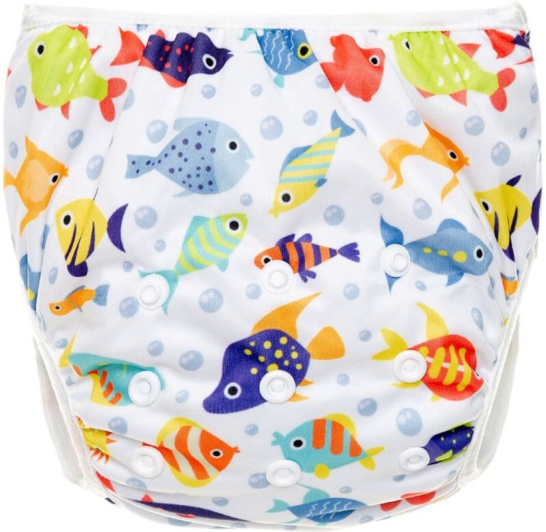 T-TOMI Diaper Swimwear Blue Fish washable swim nappies 5 - 15 kg 1 pc