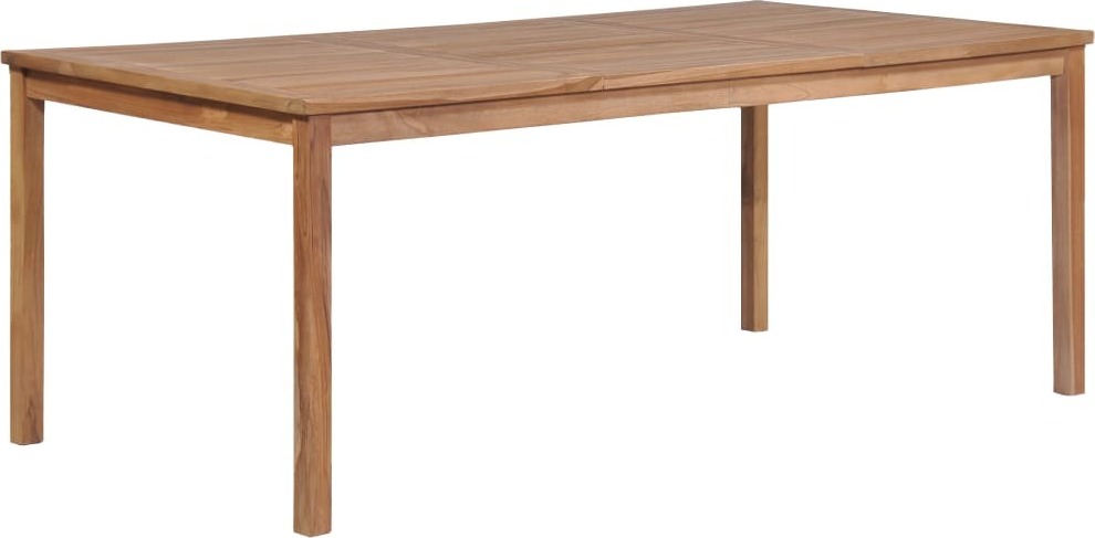 The Living Store Gartentisch 200x100x77 cm Massivholz Teak