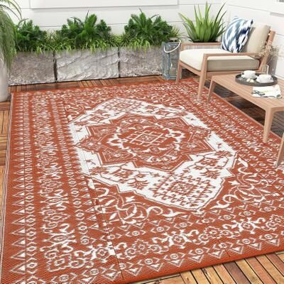 Garvee Vintage Medallion Outdoor Rug